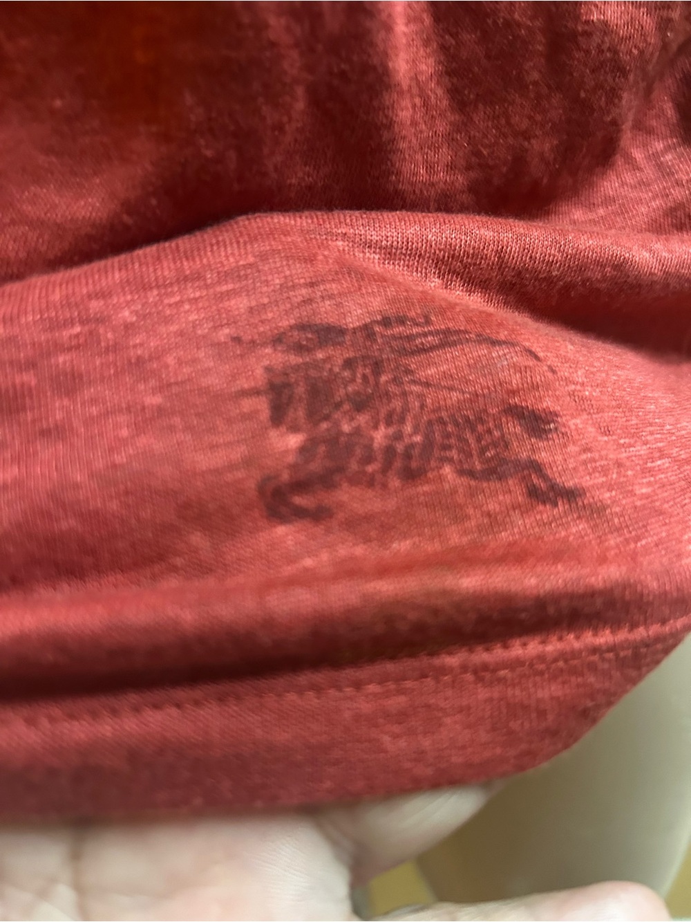 Burberry Classic Scoop Neck Tee - Red - Unknown Brand - Picture 3 of 3